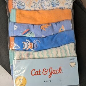 Cat & Jack Sea-Themed Girls 2T/3T Briefs Set